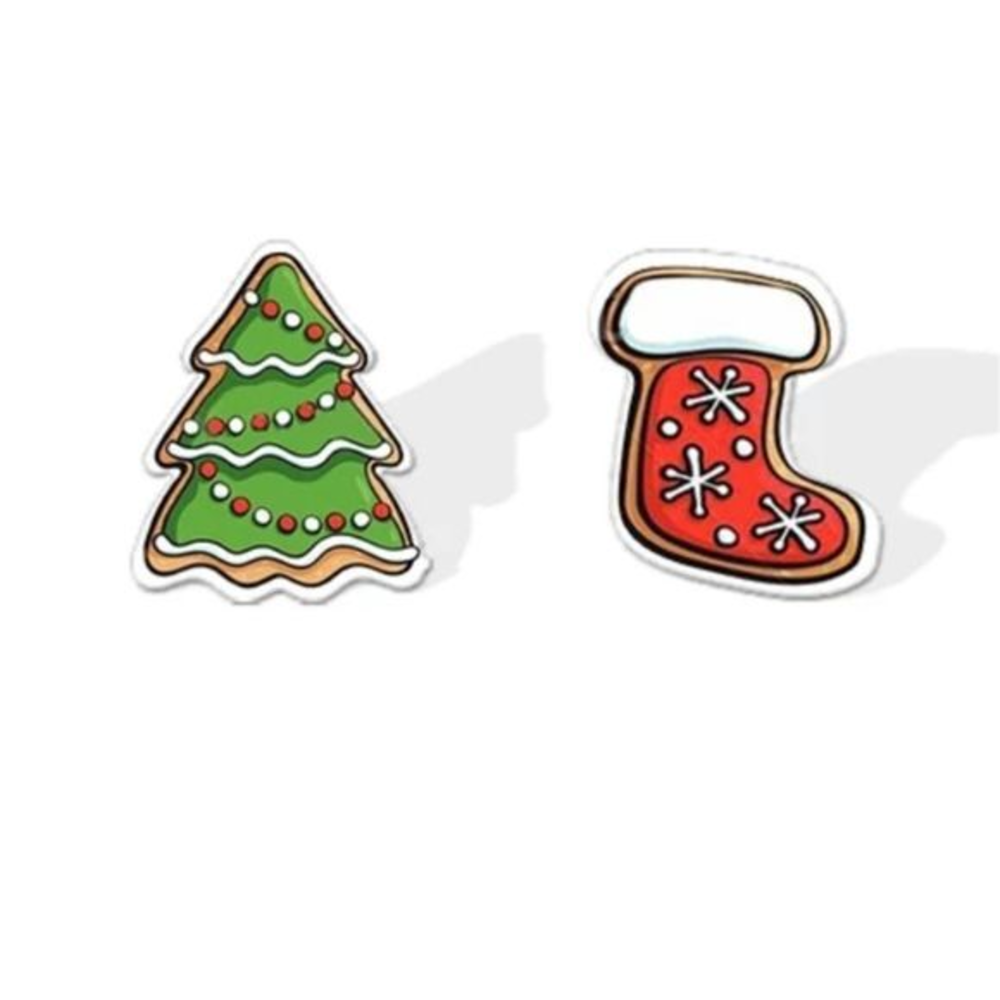 Christmas Cookie Tree‎ Stocking Earrings